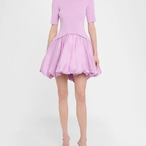 NWOT Simkai Kenny Mixed Media Bubble Mini Dress